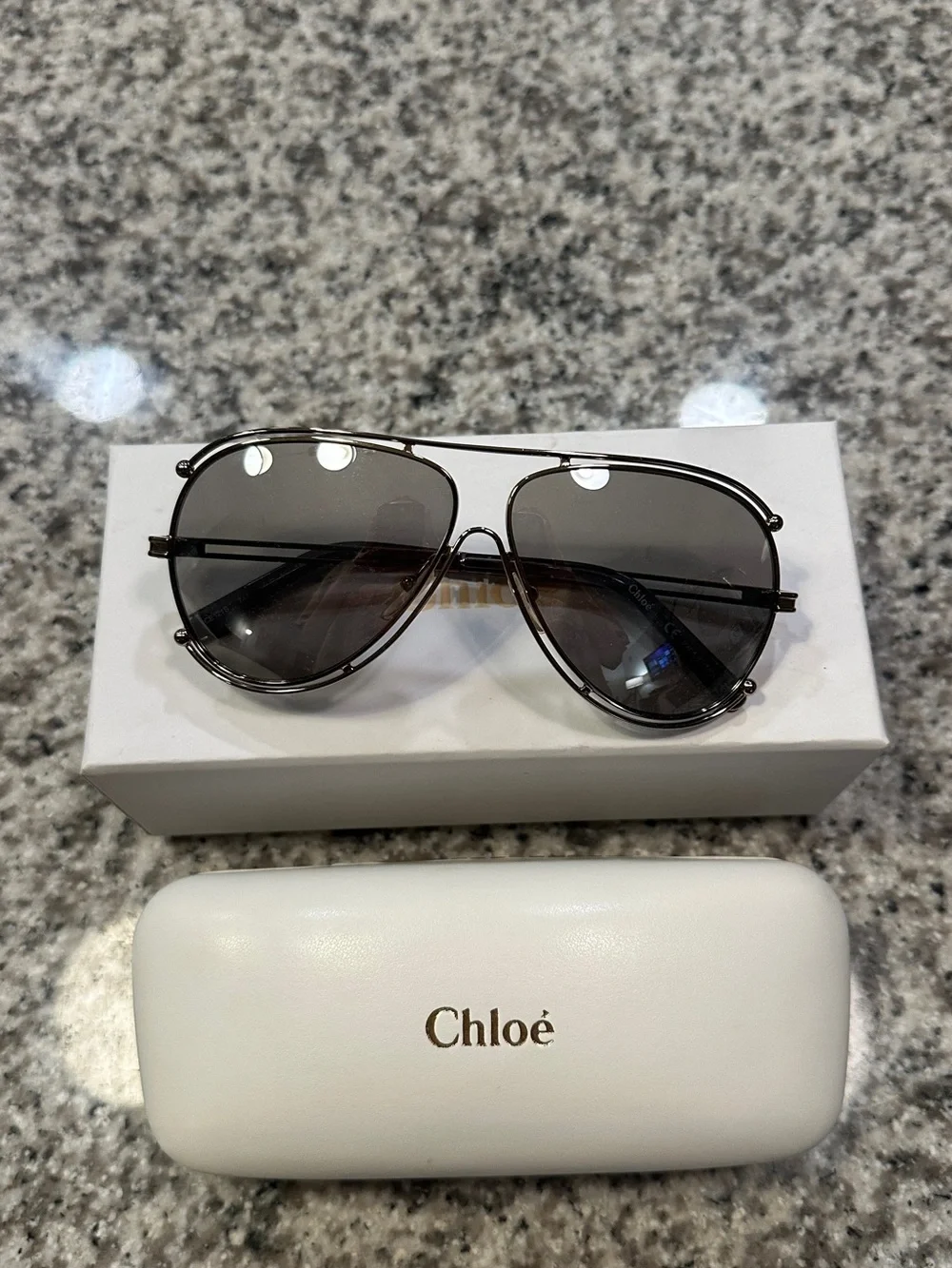 Chloé Aviator Sunglasses in Silver